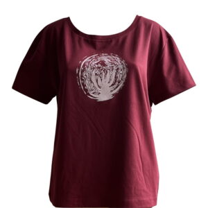 bio t-shirt dames kool rood