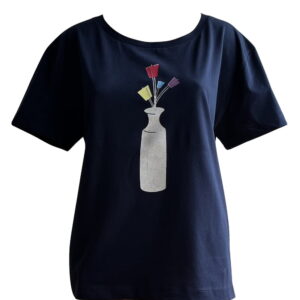 bio t-shirt dames nuts navy